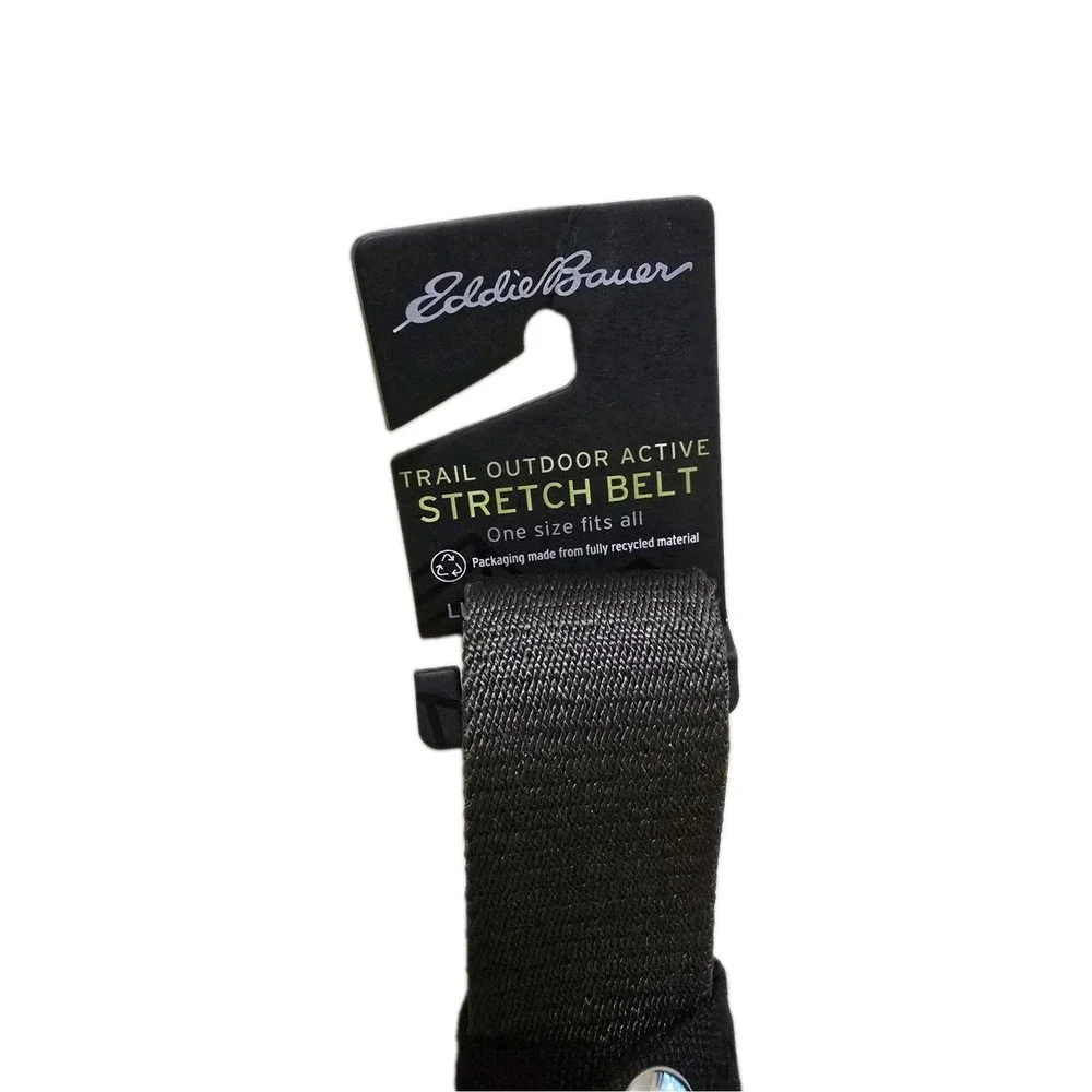 Eddie Bauer Mens Trail Outdoor Active Stretch Belt One Size Fits All Gray